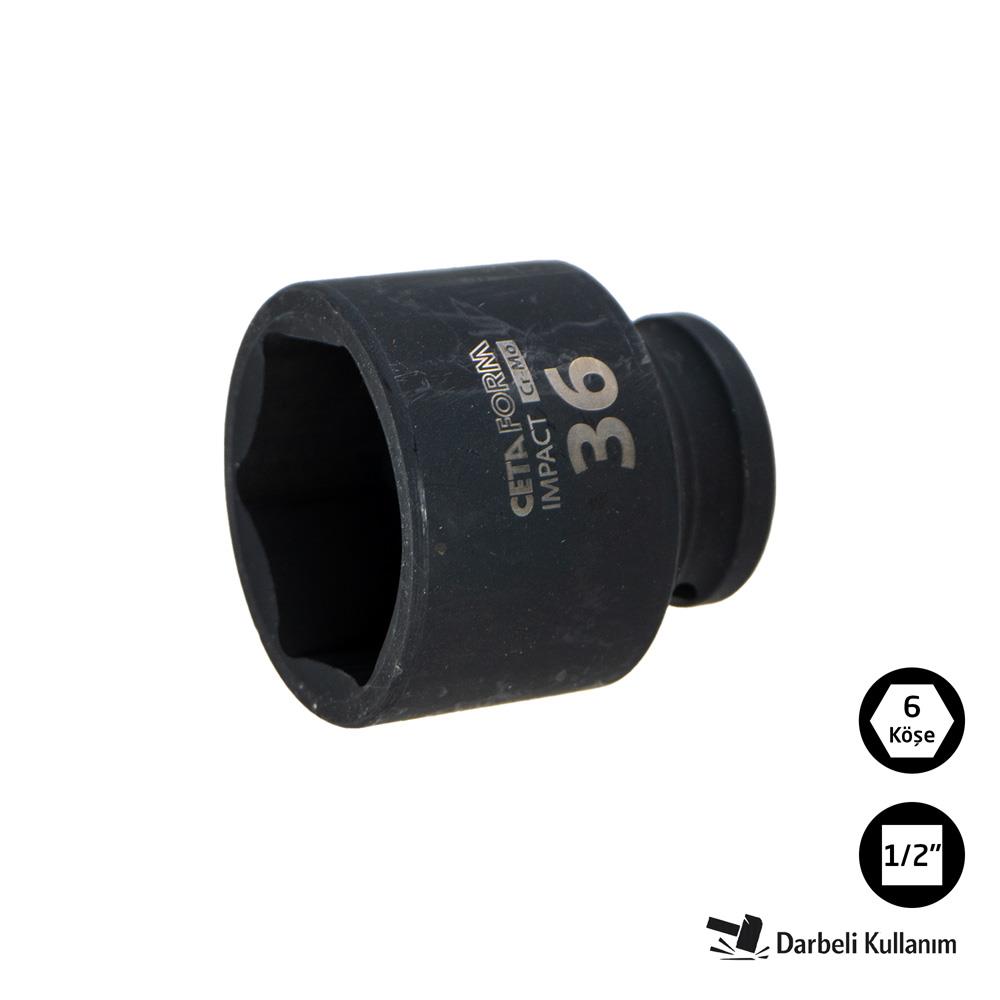 Ceta Form C62-H36 1/2'' 6 Köşe Havalı Lokma Anahtar 36 mm