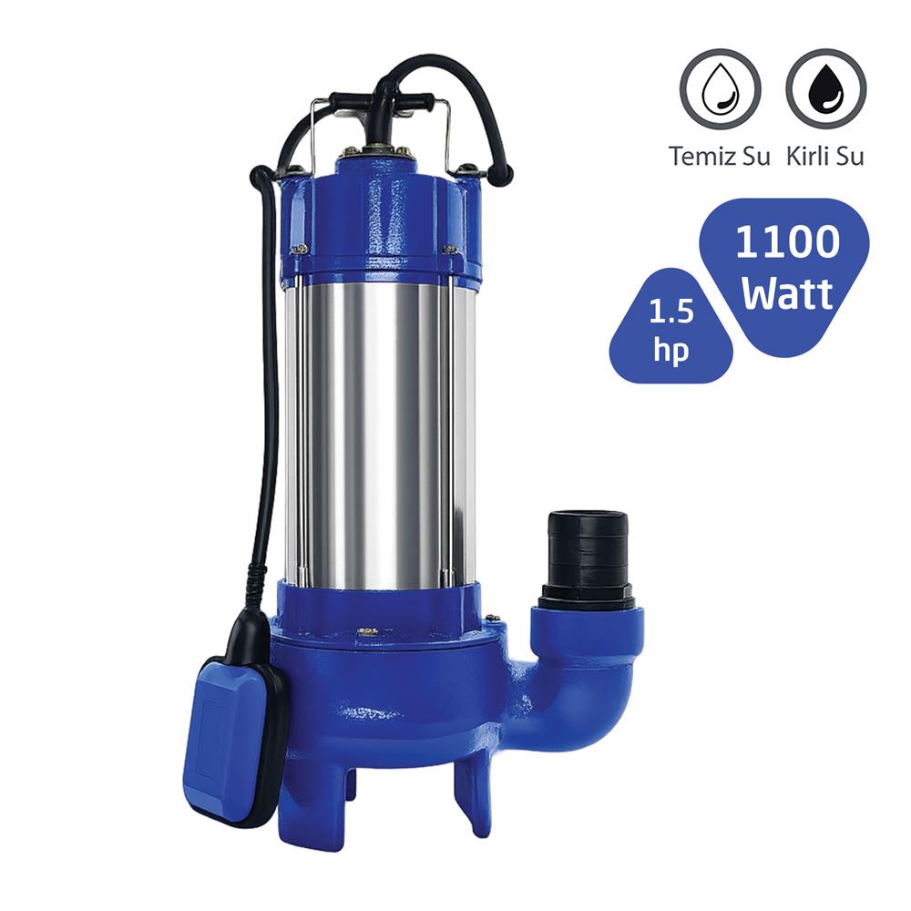 Factor Döküm Gövde Kirli Su Drenaj Dalgıç Pompa 1100W (1.5HP)