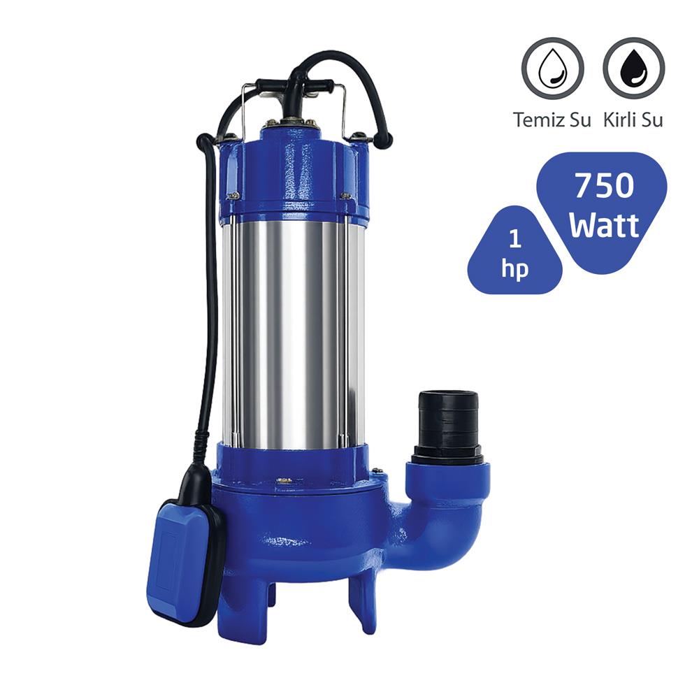 Factor Döküm Gövde Kirli Su Drenaj Dalgıç Pompa 750W (1HP)