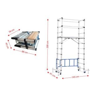 Master 504340 Alüminyum Teleskopik İskele 300 cm
