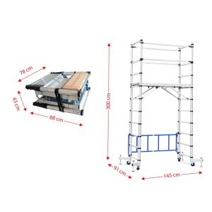 Master 504340 Alüminyum Teleskopik İskele 300 cm