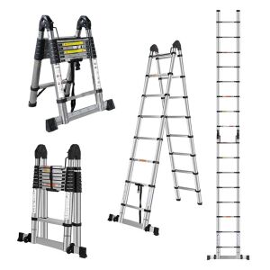 Master 504335 Paslanmaz Çelik A Tipi Teleskopik Merdiven 440 cm
