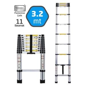 Master 504332 Paslanmaz Çelik Teleskopik Merdiven 320 cm