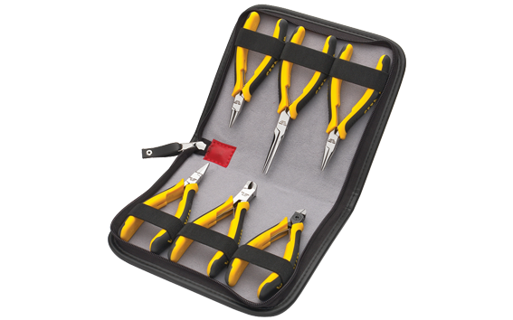 CETA FORM H20-W06 Deri Çantalı Elektronikçi Pense Takımı 6 Parça
