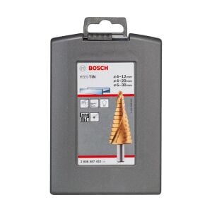 Bosch TiN Kaplı HSS Kademeli Matkap Ucu Seti  4-30 mm (3 Parça)