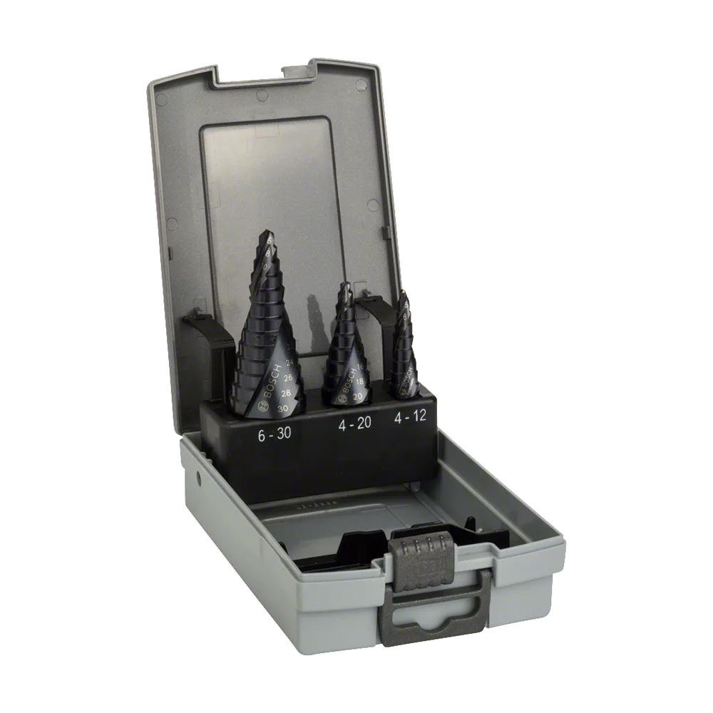Bosch AlTiN Kaplı HSS Kademeli Matkap Ucu Seti  4-30 mm (3 Parça)