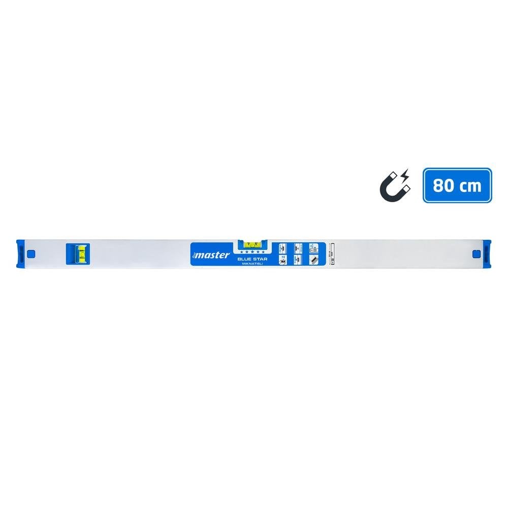 Master 506893 Blue Star Mıknatıslı Su Terazisi 80 cm