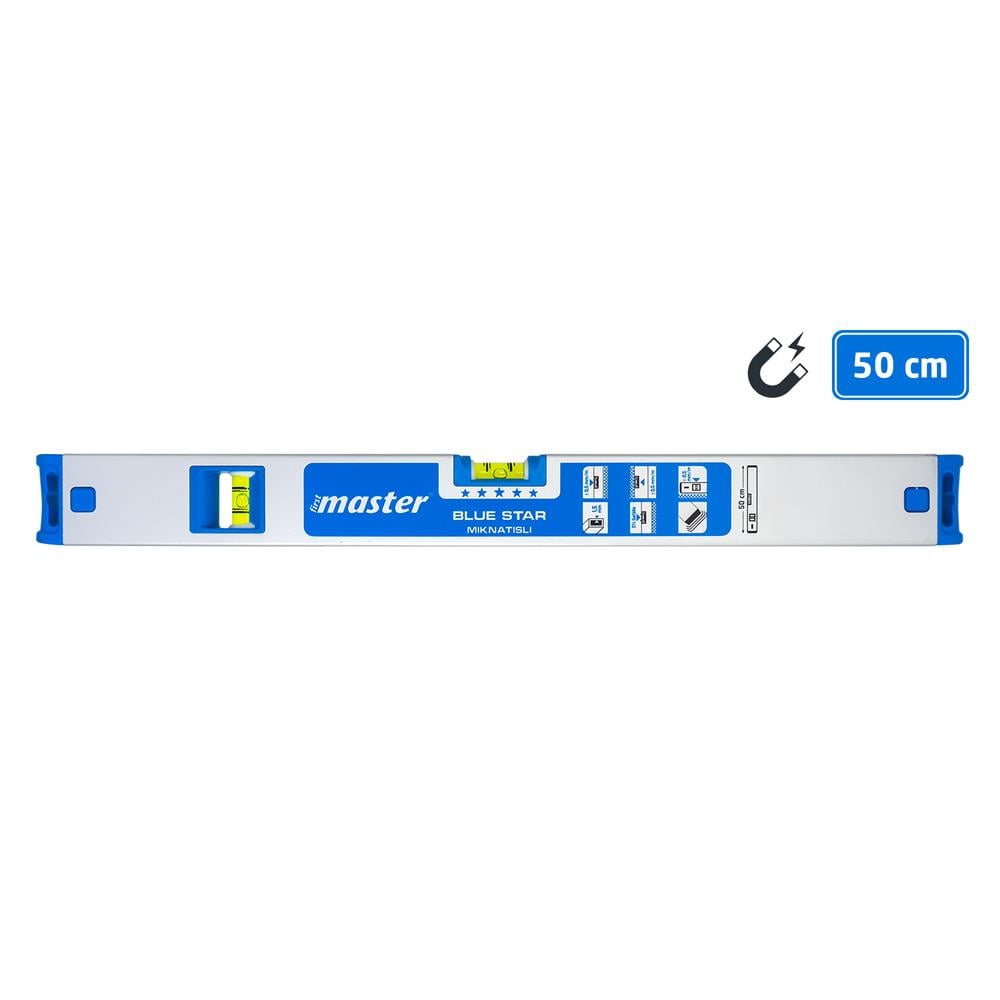 Master 506891 Blue Star Mıknatıslı Su Terazisi 50 cm