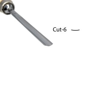 Kirschen Düz Oluklu Ağız Oyma Iskarpelası Kısa Cut6 - 6mm