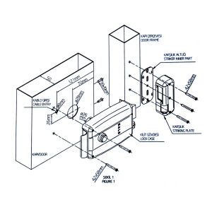 Kale 157EL Silindirli Elektrikli Kilit Kapı Otomatı 52 mm - Nikel