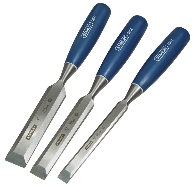 STANLEY 0-16-128 5002 3'lü Mavi Iskarpela Set