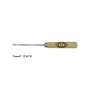 Kirschen Düz Oluklu Ağız Oyma Iskarpelası Cut4 - 4mm