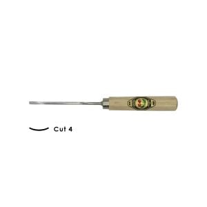 Kirschen Düz Oluklu Ağız Oyma Iskarpelası Cut4 - 4mm