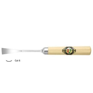 Kirschen Bükük Oluklu Kaşık Ağız Oyma Iskarpelası Cut6 - 6mm