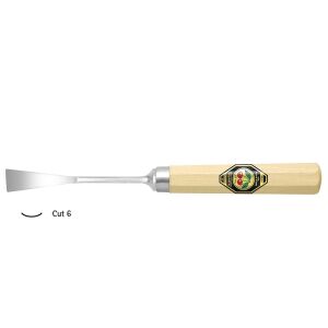 Kirschen Bükük Oluklu Kaşık Ağız Oyma Iskarpelası Cut6 - 6mm