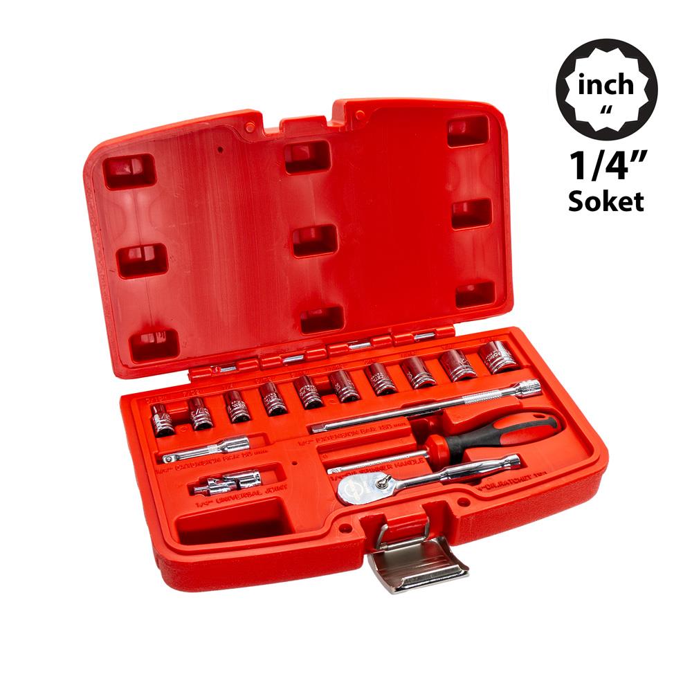 Ceta Form C00A-15PBT 12 Köşe SAE (İnç) Lokma Takımı 1/4” - 15 Parça