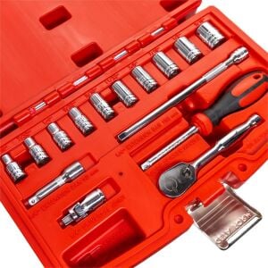 Ceta Form C00A-15PBT 12 Köşe SAE (İnç) Lokma Takımı 1/4” - 15 Parça