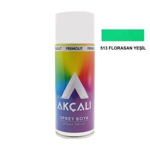 Akçalı Sprey Boya Düz Renk 400 ml - 513 Floresan Yeşil