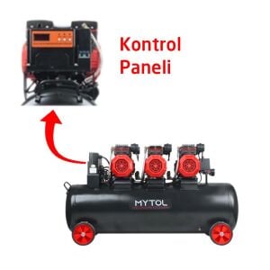 MyTOL MYK2001 Yüksek Hızlı Hava Kompresörü Yağsız 200Lt 8Bar 6Hp