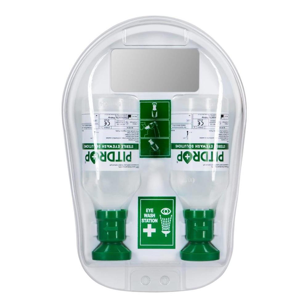 Pitdrop PD110-2 İkili Aynalı Steril Göz Duşu Seti Duvar İstasyonu