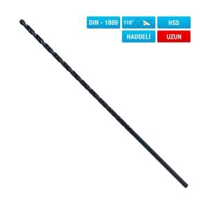 6322 HSS Uzun Matkap Ucu 2.5x140 mm