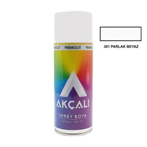 Akçalı Sprey Boya Düz Renk 400 ml - 301 Parlak Beyaz