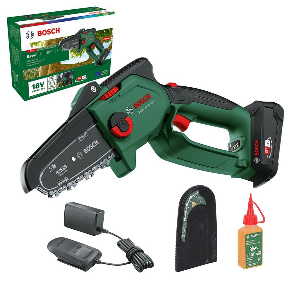 Bosch EasyChain 18V-15-7 Akülü Zincirli Ağaç Kesme Budama 18V 2.5Ah