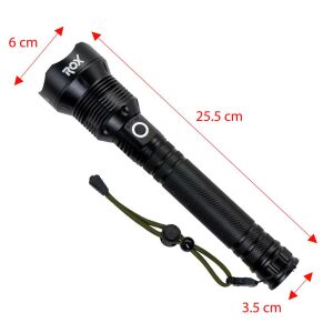 Rox 0212 Şarjlı Led El Feneri 2000 Lümen