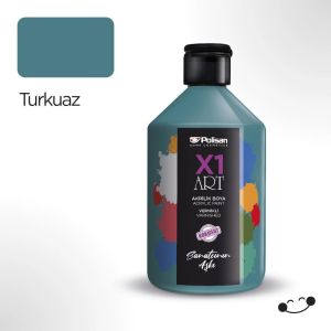 Polisan X1ART Vernikli Hobi Boyası 500ml - Turkuaz