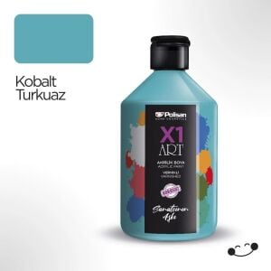 Polisan X1ART Vernikli Hobi Boyası 500ml - Kobalt Turkuaz