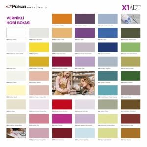 Polisan X1ART Vernikli Hobi Boyası 500ml - Kobalt Turkuaz