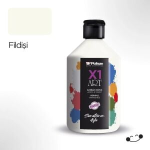 Polisan X1ART Vernikli Hobi Boyası 500ml - Fil Dişi