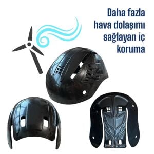 LM01-L Darbe Emici Şapka Baret Kep Kısa Siperlikli - Lacivert