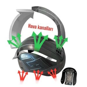 LM01-L Darbe Emici Şapka Baret Kep Kısa Siperlikli - Lacivert