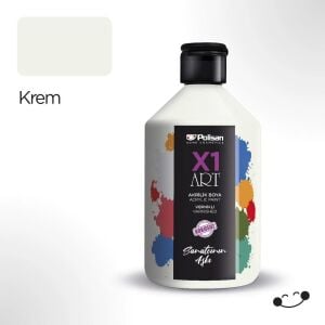 Polisan X1ART Vernikli Hobi Boyası 500ml - Krem