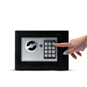 6387 Elektronik Şifreli Mini Çelik Para Kasası