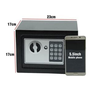 6387 Elektronik Şifreli Mini Çelik Para Kasası