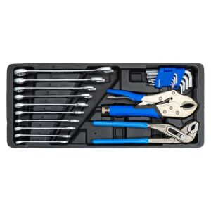 6390 Katlanır 5 Gözlü Dolu Metal Takım Çantası - 81 Parça