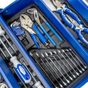 6390 Katlanır 5 Gözlü Dolu Metal Takım Çantası - 81 Parça