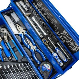 6390 Katlanır 5 Gözlü Dolu Metal Takım Çantası - 81 Parça