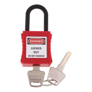 Safelock BD-G11 İzole Emniyet Güvenlik Asma Kilit 38mm - Kırmızı