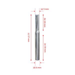 Titi 5533 Düz Kesim Karbürü 5 mm (Sap: 6mm)