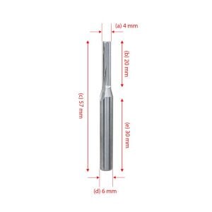 Titi 5532 Düz Kesim Karbürü 4 mm (Sap: 6mm)