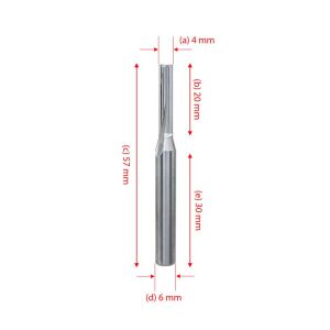 Titi 5532 Düz Kesim Karbürü 4 mm (Sap: 6mm)