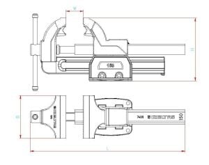 İZELTAŞ 7400300150 Dövme Çelik Mengene 150 mm