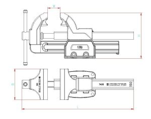 İZELTAŞ 7400300125 Dövme Çelik Mengene 125 mm