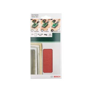 Bosch Titreşimli Zımpara Kağıdı 10'lu Set, 93x185mm 240 Kum