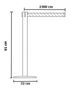 Şerit Sıra Yönlendirme Bariyeri Siyah