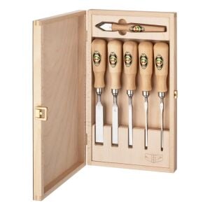 Kirschen 1107001 Ahşap Kutulu Dowtail Düz Iskarpela Takımı 6 Parça