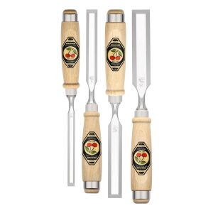 Kirschen 1141000 Ahşap Kutulu Düz Iskarpela Takımı 4 Parça